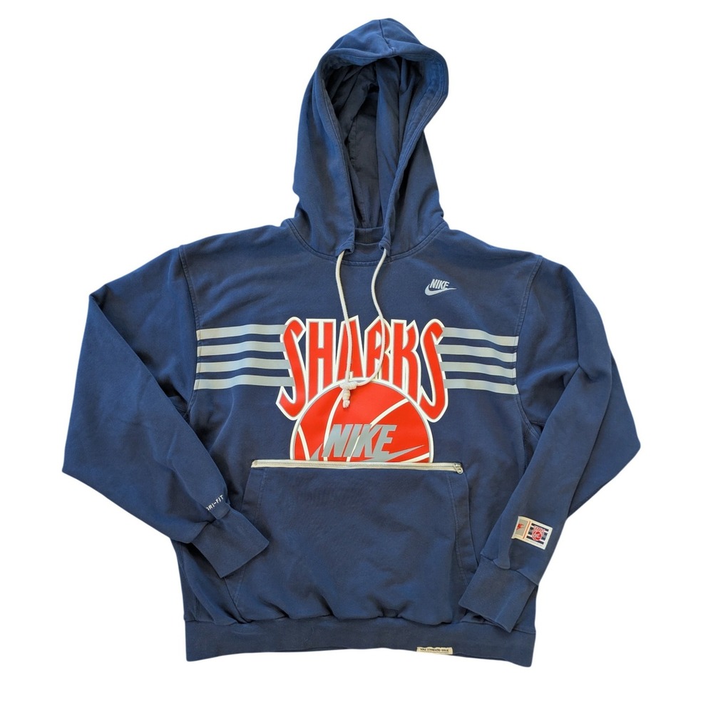 Nike Standard Issue Dri-FIT Shanghai Sharks Basketball Hoodie Vintage 80s Men XL